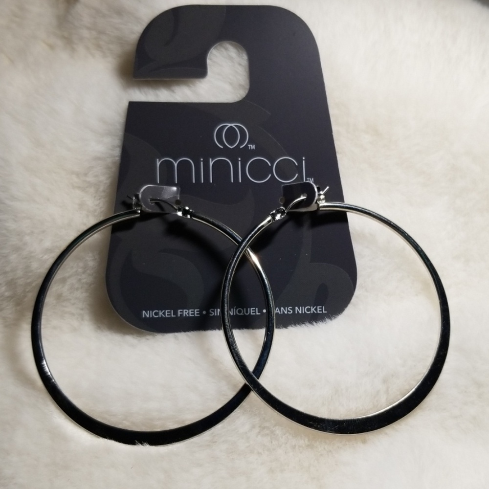 Minicci Silver Hoop Earrings